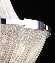 Alisa Luxury Plated Aluminum Chain Tassel Chandelier
