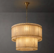 San Marco Alabaster Round 2-Tiered Chandelier 22/37/48/60