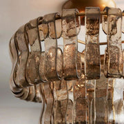 Amor 2-Tier Glass Ghiaccio Round Flushmount 18