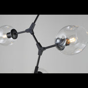 Metal Releaf Horizontal Globe Branching Bubble Chandelier