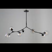 Metal Releaf Horizontal Globe Branching Bubble Chandelier