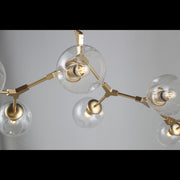 Metal Releaf Horizontal Globe Branching Bubble Chandelier