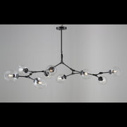 Metal Releaf Horizontal Globe Branching Bubble Chandelier
