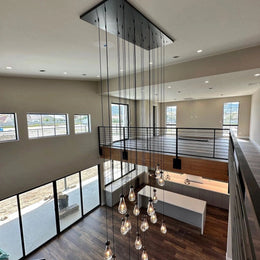 Rain Linear Modern Dining Room Chandelier Light 72