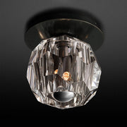 Boule De Smoke Cristal Glass Flushmount