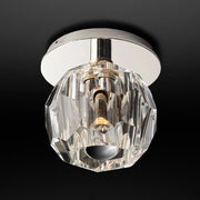 Boule De Smoke Cristal Glass Flushmount