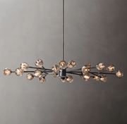 Boule De Crystal Ball Clear/Smoke Glass Round/Oval Chandelier 72