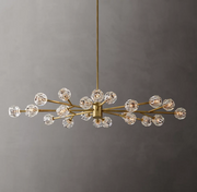 Boule De Crystal Ball Clear/Smoke Glass Round/Oval Chandelier 72