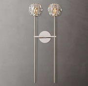 Boule De Crystal Ball Clear/Smoke Wall Sconce H9