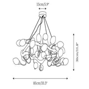 Branch Lotus Brass Chandelier