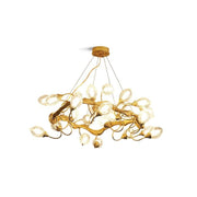 Branch Lotus Brass Chandelier