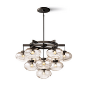 Cabrette Clear Glass Round Chandelier 36