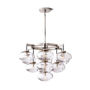 Cabrette Clear Glass Round Chandelier 36