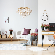 Cabrette Clear Glass Round Chandelier 36