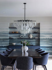 Cascading Selenite Disc Chandelier