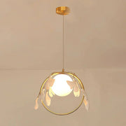 Ceramic Ginkgo Leaf Pendant