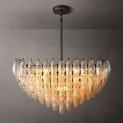 Chiaray Glass Multi-Tier Square Chandelier 32