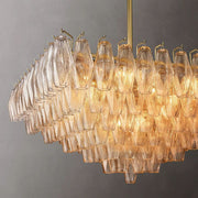 Chiaray Glass Multi-Tier Square Chandelier 32