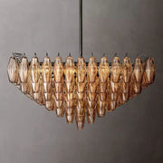 Chiaray Glass Multi-Tier Square Chandelier 32