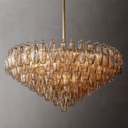 Chiaray Smoke Glass Tiered Round Chandelier 37