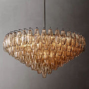 Chiaray Smoke Glass Tiered Round Chandelier 37