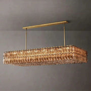 Chiaray Smoke Glass Rectangular Chandelier 74