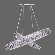 Crystal Elegance LED Chandelier // 2 Ovals