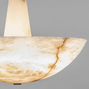 Domus Alabaster Round Modern Dining Room Light Fixtures, Living Room Chandeliers