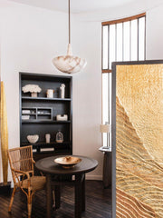 Domus Alabaster Round Modern Dining Room Light Fixtures, Living Room Chandeliers