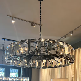 Harlowe Crystal Round Chandelier Light 60