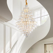 Extra Large Foyer Pure Crystal Ceiling Light Fixture Living Room Entrance Staircase Chandelier