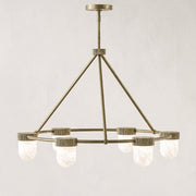 ARORA Alabaster Round Modern Dining Room Light Fixtures, Living Room Chandeliers