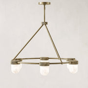 ARORA Alabaster Round Modern Dining Room Light Fixtures, Living Room Chandeliers