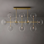 Glass Globe Mobile Linear Chandelier 58