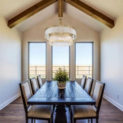 Grent 2-Tier Round  Crystals Chandelier 32