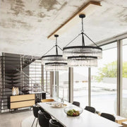 Grent 2-Tier Round  Crystals Chandelier 32