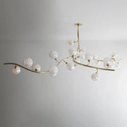 Contemporary Hand-blown Glass Globes Branch Chandelier for Dining Room Living Room and Kitchen Island