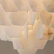 Hexa Alabaster Cascade Chandelier