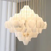 Hexa Alabaster Cascade Chandelier
