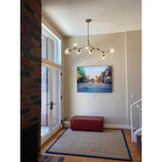 Metal Releaf Horizontal Globe Branching Bubble Chandelier