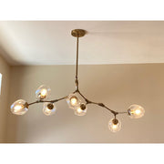 Metal Releaf Horizontal Globe Branching Bubble Chandelier