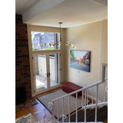 Metal Releaf Horizontal Globe Branching Bubble Chandelier