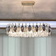 Luxurious K9 Crystal Chandelier in Brass/Silver Finish | Modern Ceiling Light Fixtures