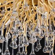 Elsa Crystal Droplet Branch Chandelier Light for Dining Room