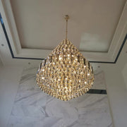 Staircase/Foyer Chandelier With High Clarity Crystals Luxury Ceiling Light