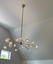 Boule De Cristal Clear Glass Ball Modern Round Chandelier Light 48