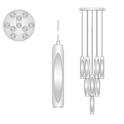 Chartier 10 Light Circular Chandelier