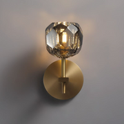 Boule De Crystal Ball Clear/Smoke Wall Sconce H9