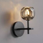 Boule De Crystal Ball Clear/Smoke Wall Sconce H9
