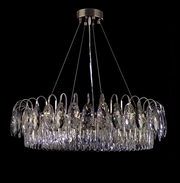 Luxurious K9 Crystal Chandelier in Brass/Silver Finish | Modern Ceiling Light Fixtures